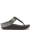 FIT FLOP WOMENS WEDGE STRAP SANDAL - PEWTER METALLIC